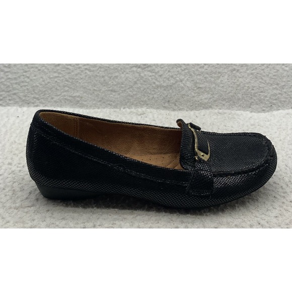 Naturalizer Gallop Loafers Womens 7M Shiny Black N5 Comfort Dressy Classy Office - Picture 5 of 8